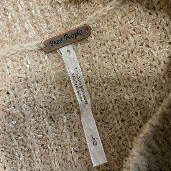 Free People Edessa Pullover Sweater. Tan Color. Women’s Size Large. - Picture 6 of 6